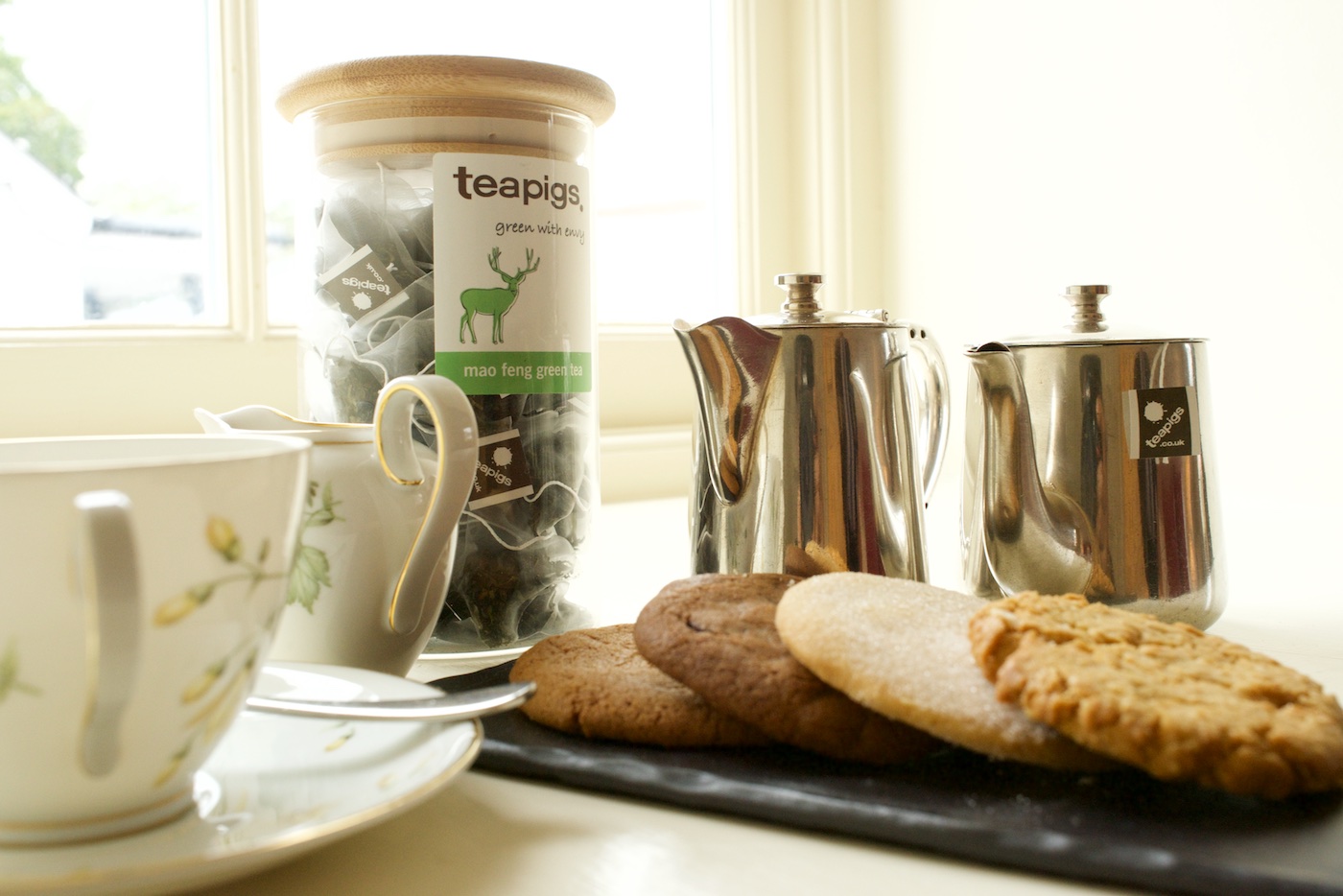 Tea Pigs and Biscuits Room Service