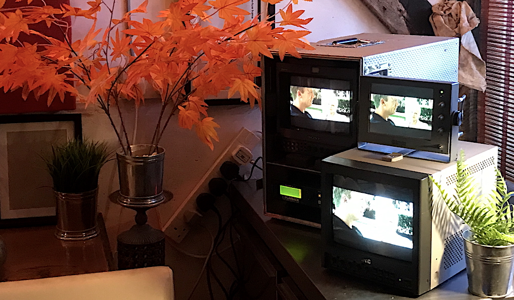 Podcast Lounge Vintage CRT Monitors